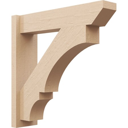 Ekena Millwork 5 1/2-in W x 22-in D x 22-in H Balboa Slat Rough Cedar Woodgrain TimberThane Outlooker, Primed Tan OUTUR055X22X22BOA24RCPR